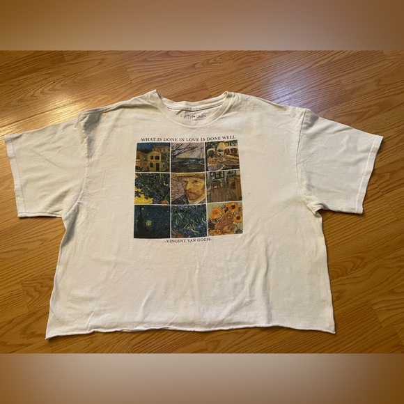 Fifth Sun Tops - Vincent Van Gogh cropped t-shirt